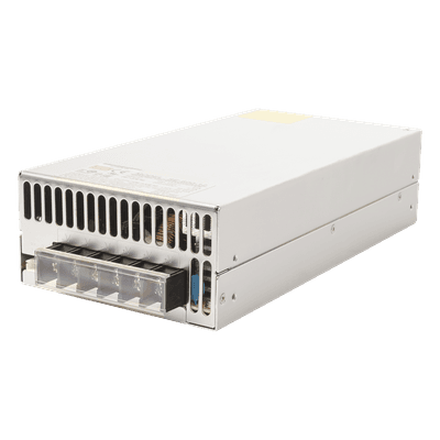 Fuente de poder industrial conmutada / 600W / 12Vcc / 50A / Entrada: 90-132Vca o 180-264Vca seleccionable / Ventilador incorporado