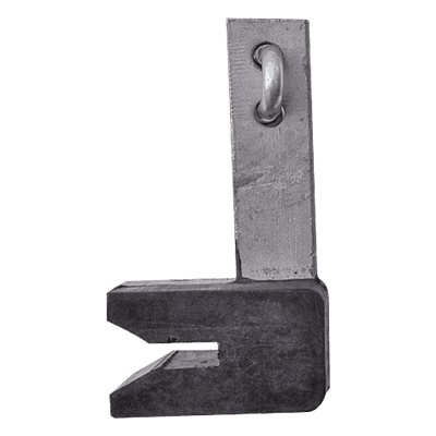 Guía para Línea de Vida en Torre / Acero Galvanizado / Recubrimiento de Caucho Amortiguador / Aplicación Intemperie / 0.40 kg / Torres Mayores a 15 m (49.2 ft)