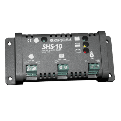 Controlador de Carga Solar PWM / 10 A / 12 VCC / Desconexión Automática / IP22 / Consumo 8 mA / -25°C a +50°C