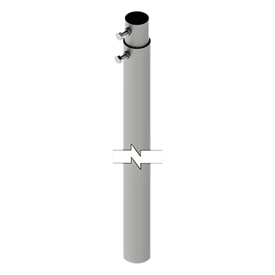 Mástil Telescópico / 6 m (19.7 ft) / Tubo Galvanizado Calibre 20 / Carga Máxima 6 kg / 2 Secciones de 3 m (9.8 ft)