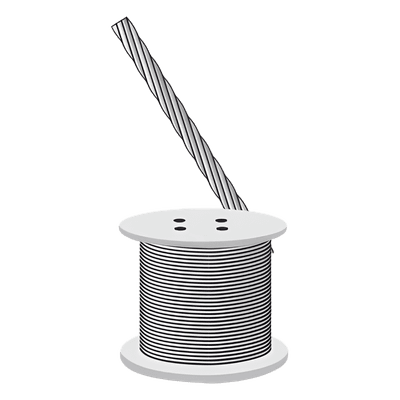 Cable de retenida 1/4", 2160 kg de resistencia (Metro).