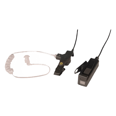 Kit Micrófono-Audífono / 2 Cables / Tubo Acústico / PTT Integrado / Compatible KENWOOD NX/TK Series