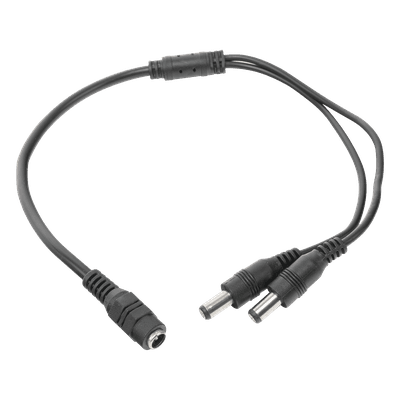 Cable Splitter DC / 5.5x2.1 mm Hembra a 2 Macho / 22 AWG / 24 AWG / 5A a 12 VCC / 19 cm