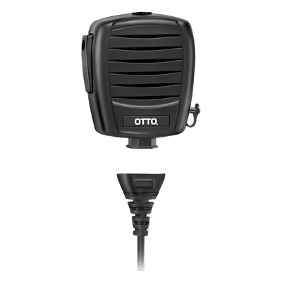 Micrófono Bocina de Uso Rudo / MIL-STD 810F / Cable RJ-45 Reemplazable / Clip 360° / Jack 3.5mm
