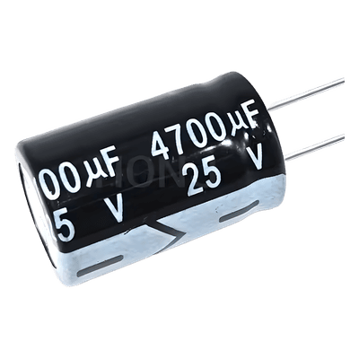 Capacitor Electrolítico / 4700 µF / 25 V / Filtrado y Almacenamiento / Tamaño Compacto