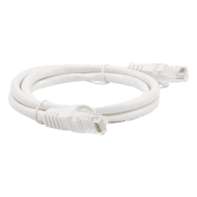 Cable de Parcheo UTP Cat6 / 1 Metro (3.28 Pies) / Blanco / 1 Gbps+ / RJ45