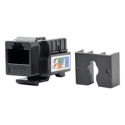 Módulo Jack Keystone / Cat5e / Terminación 110 / RJ45 / Sin Blindaje / Negro