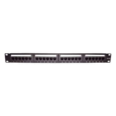 Panel de Parcheo de Impacto / 24 Puertos / Cat5e / 19 Pulgadas / 1U / 110 IDC / 24-26 AWG