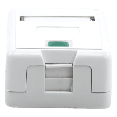 Caja de Pared Superficial / 1 Puerto Keystone / Montaje Vertical / UL 94V-0 / Certificada UL, CE, ETL