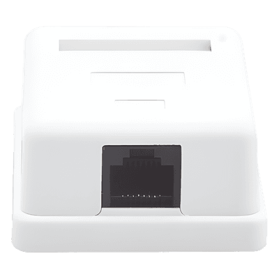 Caja de Pared / 1 Puerto Keystone / Cat5e / T568A-B / UL 94V-0