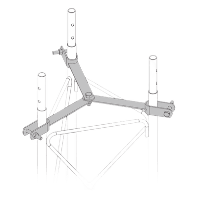 Brida de Sujeción para Retenida / Acero Galvanizado en Caliente / Compatible STZ90G / Norma NMX-H-004