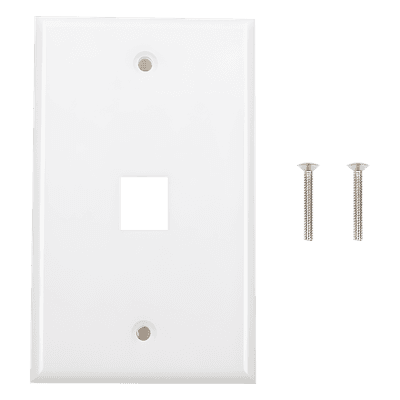 Placa de Pared / 1 Puerto Keystone / 70x115mm / 2.75x4.52in / Montaje Vertical / UL CE ETL