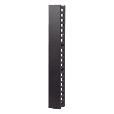 Organizador de Cable Vertical / 21 UR / Capacidad 260 Cat5 / 225 Cat6 / Acero Sólido / Tapa Integrada / 932 mm (3.06 ft) de Altura