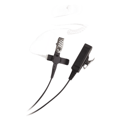 Micrófono-Audífono / 2 Cables / Tubo Acústico Grado Médico / PTT Separado / Conector Multipin