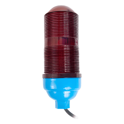 Lámpara de Obstrucción Aeronáutica / Globo Rojo Policarbonato / Base E26/E27 / Luz Fría / Torres Arriostradas y Autosoportadas