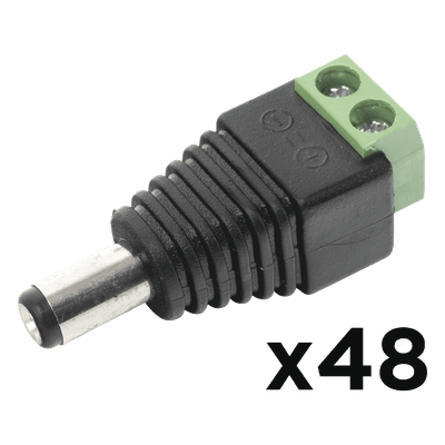 KIT DE 48 CONECTORES MACHO JR52 PARA ALIMENTACIÓN A 12 Vcc