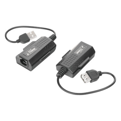 Kit extensor USB por cable UTP Cat 5 / 5e / 6 para Distancias de Hasta 50 Metros / Versión 2.0