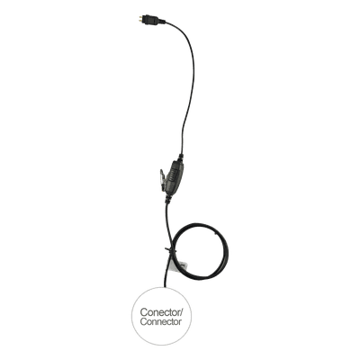 Micrófono de 1 Cable / Serie LOC / Compatible con KENWOOD NX-200/300/5200/5300 y TK-480/2180/3180 / Cables Reforzados con Kevlar / Conector 5 lb / PTT Ergonómico