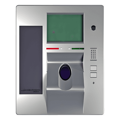Terminal Biométrica de Huella con Imagen Multiespectral, Todo Tipo de Huella, Antivandalismo, Pantalla Touch, Cámara 5 Mpx, IDT WallMount