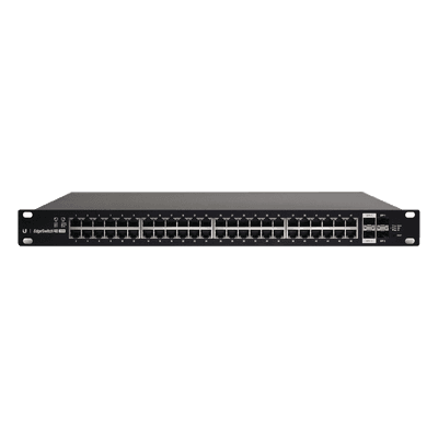 Switch Administrable / 48 Puertos Gigabit / PoE+ y PoE Pasivo 24V / 500W / 2 SFP+ 10G / Switch Fabric 140 Gbps