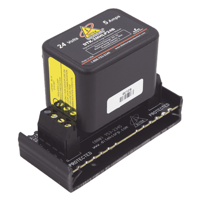 Protector Modular / 24 V / 2 Pares / Base Desmontable / Snap-Track / -40°C a 70°C / 3.3 x 1.5 x 2.6 pulgadas
