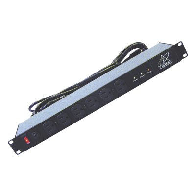 Protector Contra Sobretensiones de 120 VCA, 15 A, 12 Salidas, Montaje en Rack 1U, Servidores Montados en Rack, Sistemas de Voz, Controladores, Equipos de Video Vigilancia
