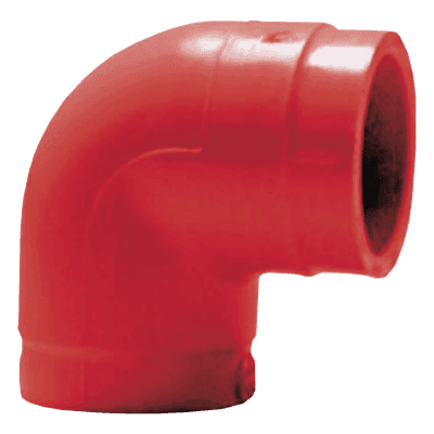 Codo 90° para Tubería de Detección de Humo por Aspiración / ¾ Pulgada / CPVC Resistente al Fuego / Certificado UL / Sin Etiquetas Requeridas