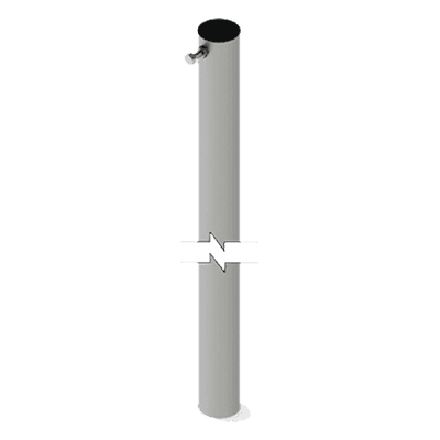 Sección de Mástil Telescópico / 3 m (9.8 ft) de Altura / Diámetro 1 1/2" / Acero Galvanizado / Diseño Plegable