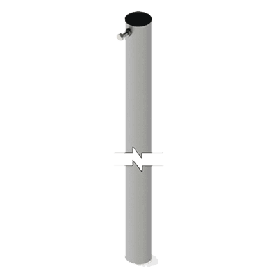 Mástil Telescópico Ligero / 3 m (9.8 ft) de Altura / 2" de Diámetro / Acero Galvanizado Calibre 20 / 4.5 kg / Antenas < 25 cm