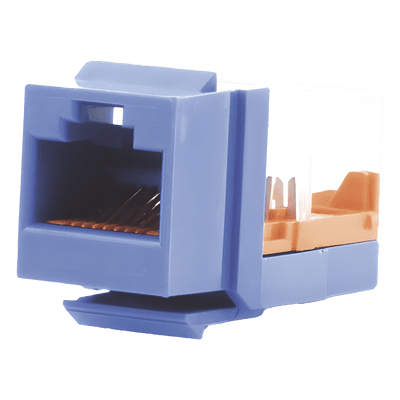 Jack Keystone / Cat 5e / RJ45 / 8P8C / Leadframe / T568A-B / Azul / 1 Puerto