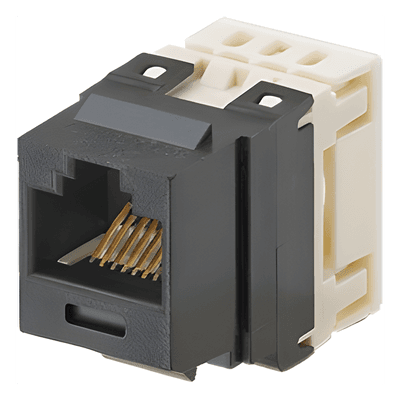 Jack Keystone / Cat 6 / 8P8C / Terminación 110 / 250 MHz / UTP / Negro