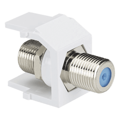 Módulo Acoplador Coaxial Tipo F / Keystone / 75 Ohms / 3.0 GHz / 29.6x16.7x21.8 mm / 1.17x0.66x0.86 ft