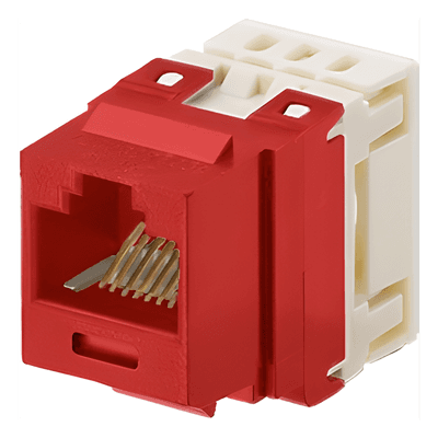 Jack Keystone / Cat 5e / RJ45 / 110 Impacto / 8P8C / Rojo