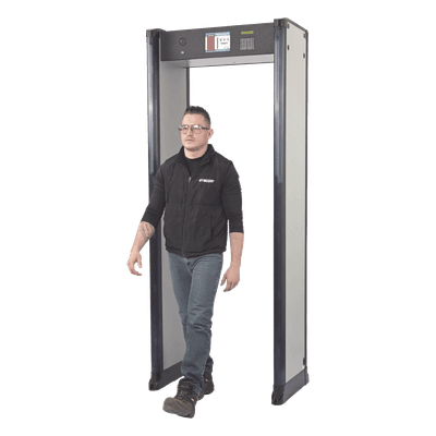 Arco Detector de Metales / 33 Zonas de Detección / Sensor IR Anti-Falsas Alarmas / Certificación FAA / Anclaje para Piso
