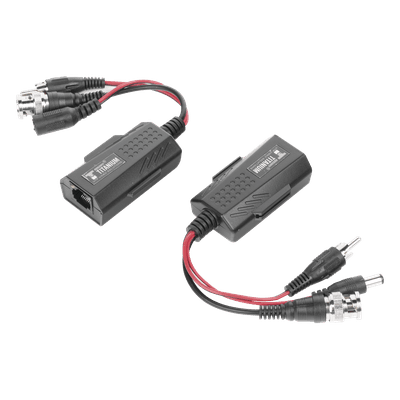 Kit de transceptores activos, envía alimentación 12V/24Vcc/AC, video y audio a una distancia de hasta 150 m en 4K para aplicaciones de video por UTP Cat 5e / 6 en alta definición.