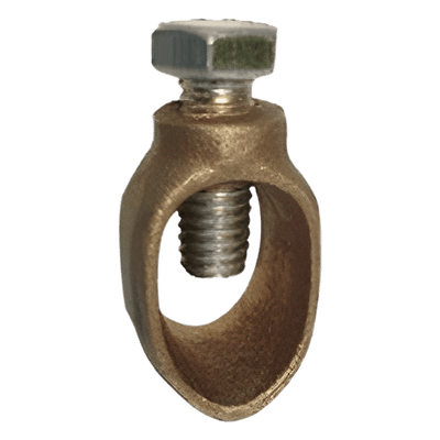 Conector de Tierra Física / Varilla hasta 3/4" / Cable 1/0 AWG / Bronce / Baja Resistencia Eléctrica / Jaula de Faraday