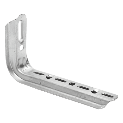 Ménsula Omega Tipo L / 310 mm de Ancho / Acero al Carbono Calibre 13 / Acabado Electro Zinc / Montaje en Muro