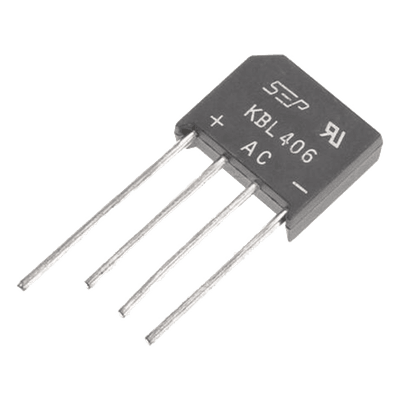 Puente Rectificador de Silicio / 4 A / 600 V / Monofásico / Encapsulado KBL