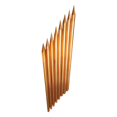Varilla de Tierra / Acero AISI 1018 / Recubrimiento de Cobre Electrolítico / 1/2" / 1 m (3.3 ft) / 1 Pieza