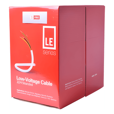 Cable para Alarma / 4 Conductores / 22 AWG / CCA / Bobina 305 m (1000 ft) / PVC Retardante a la Flama / Blanco