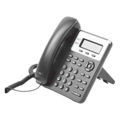Teléfono IP / 2 Líneas SIP / Audio HD / LCD 132x48 Retroiluminada / Dual Ethernet 10/100 Mbps / Conferencia 3 Vías / 3 Teclas XML Programables