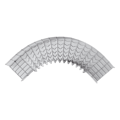 Curva Pre-Fabricada Horizontal / 90° / 33 mm Peralte / 50 mm Ancho / Electro Zinc 15-20 micras / Interior