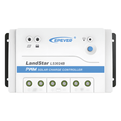 Controlador de Carga Solar PWM / 30 A / 12/24 VCC Auto / RS-485 / Baterías Gel-AGM-Selladas / Parámetros Configurables