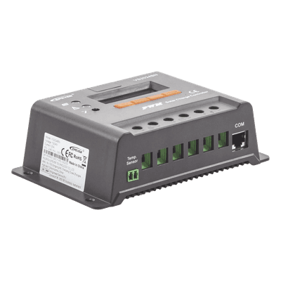 Controlador de Carga Solar PWM / 12/24V / 20A / Display LCD / RS485 Modbus / 32-bit MCU