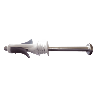 Taquete Tipo Mariposa / Tornillo Integrado 3" / Carga 20 kg / Resistencia Extracción 7 kg / 25 Piezas / -50°C a +80°C