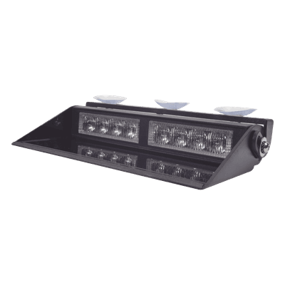 Luz de advertencia interior / 8 LED Gen III / 22 patrones de destello / 12 VCC / 2 A máx / Montaje por succión