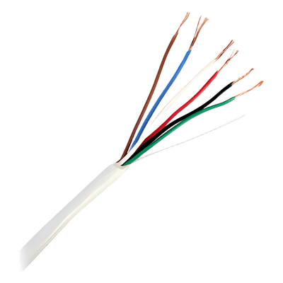 Bobina de Cable / 305 m (1000 pies) / 6 x 22 AWG / Cobre / CMR / Interior / Control de Accesos / Alarmas / Automatización / Interfonos