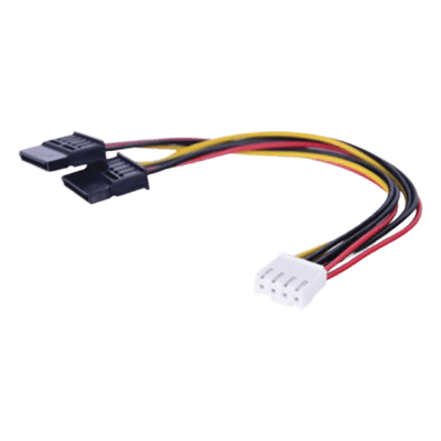 Cable Doble de Corriente SATA / Compatible con DVR´s epcom y HIKVISION / 15 cm de Longitud