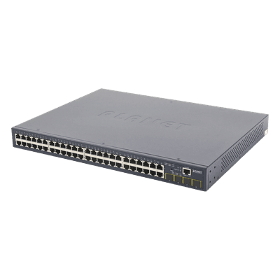 Switch Administrable Capa 2 / 48 Puertos Gigabit / 4 SFP / 104 Gbps / 77.38 Mpps / 1.44 x 1.44 pies