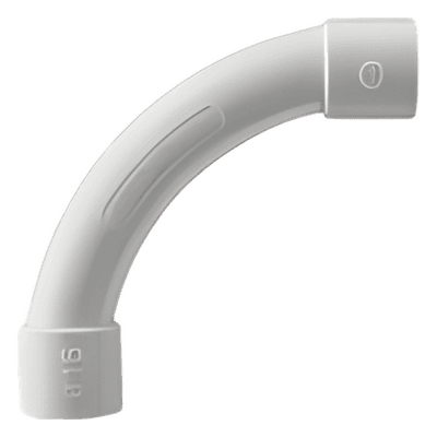 Curva para Tubería Rígida / 25 mm / PVC Auto-extinguible / Libre de Halógenos / Eléctrica y Telecomunicaciones